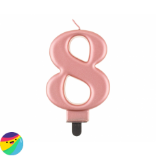 Svečka rose gold št. 8